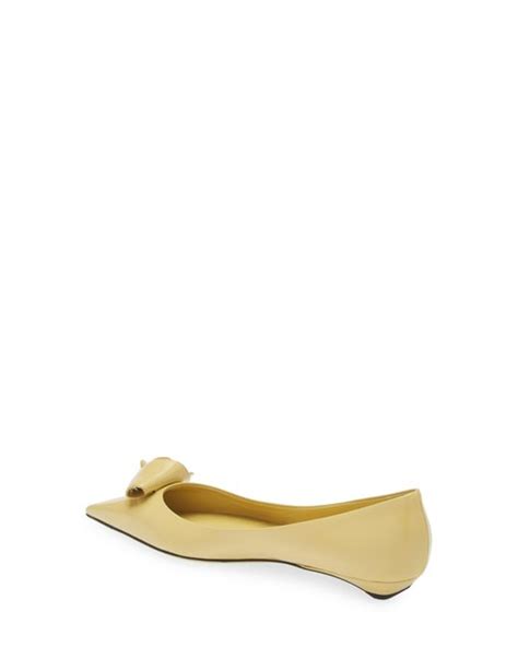 prada pointed cap toe ballet flats|prada loop pointed toe flat.